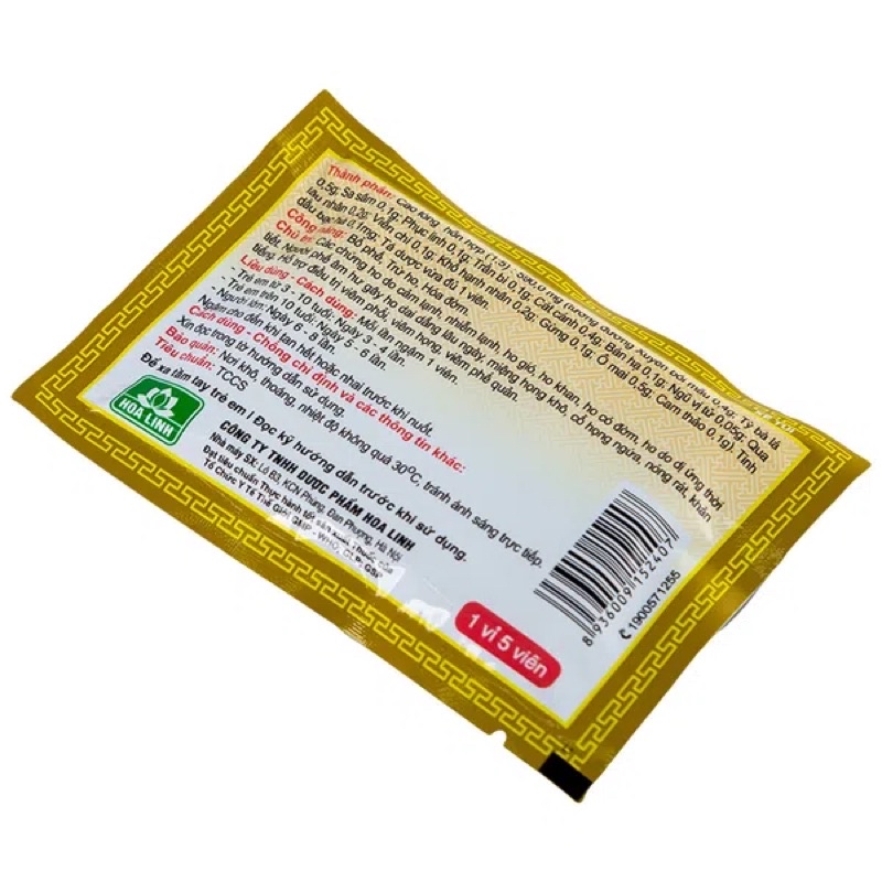 Viên Ngậm Bảo Thanh Có Đường Bổ Phế Giảm Ho Long Đờm