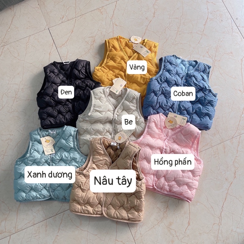 Áo gile phao trần ziczac cho bé