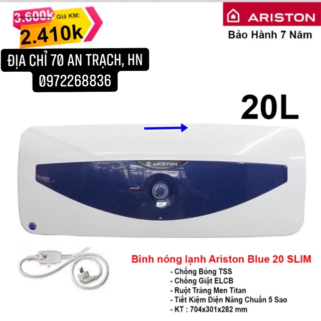 Bình nước nóng ARISTON BLU 20SL