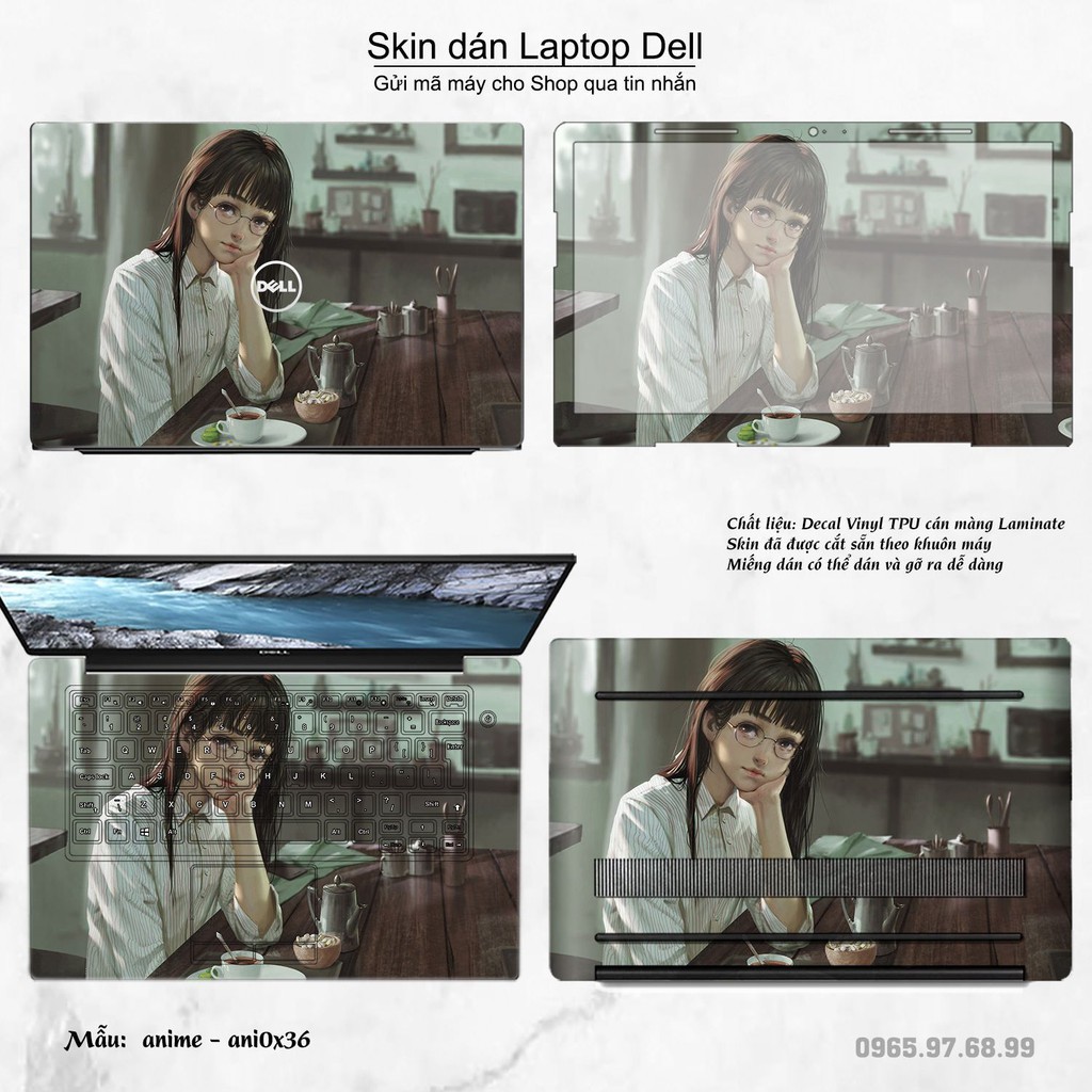 Skin dán Laptop Dell in hình Anime image (inbox mã máy cho Shop)