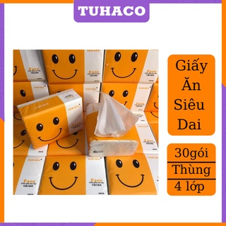 Giấy ăn Sakara cao cấp (1 thùng 30 gói) không tẩy siêu dai, thấm tốt giá rẻ Tuhaco