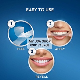 Miếng dán trắng răng Crest ❤️ Miếng dán răng Crest 3D White 1 Hour Express/Whitestrips Gentle Routine