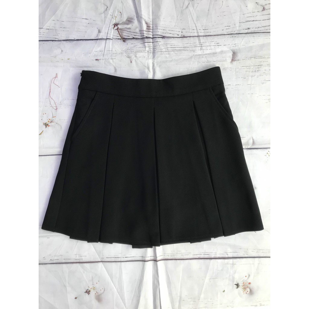 [GIÁ CỰC SỐC CHỈ HÔM NAY ] Chân váy xòe xếp ly dáng ngắn vải tuyết mưa loại 1 màu đen có quần trong và túi 2 bên CVXD003 | BigBuy360 - bigbuy360.vn