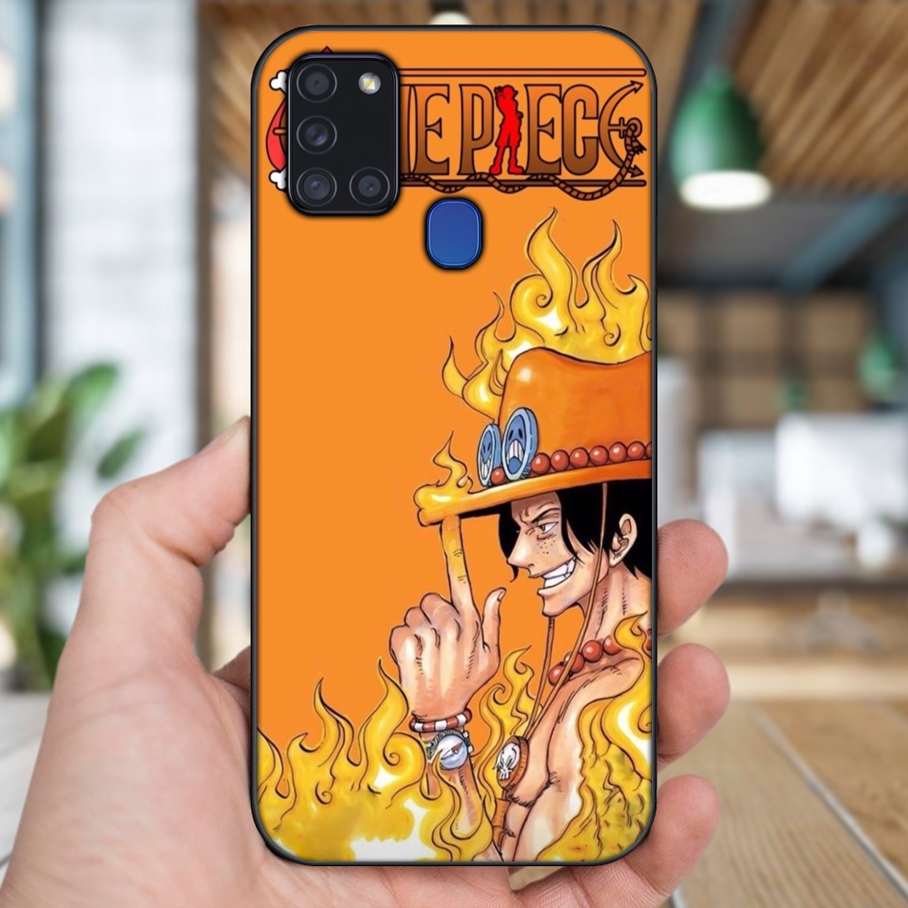Ốp lưng Samsung A21S viền đen in hình Ace One Piece