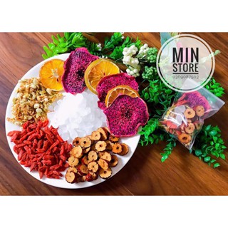 1 gói dùng thử - trà cam thanh long - mix táo đỏ, kỳ tử, hoa nhài - thanh lọc cơ thể