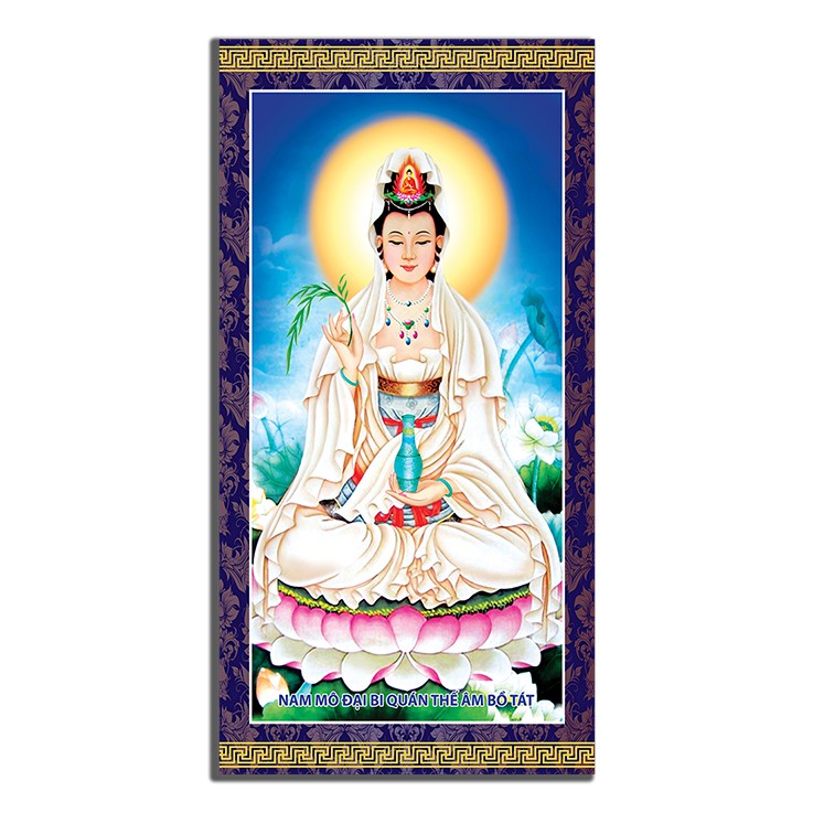 Tranh treo tường Quan Âm Bồ Tát, tranh phật quan âm VST-08