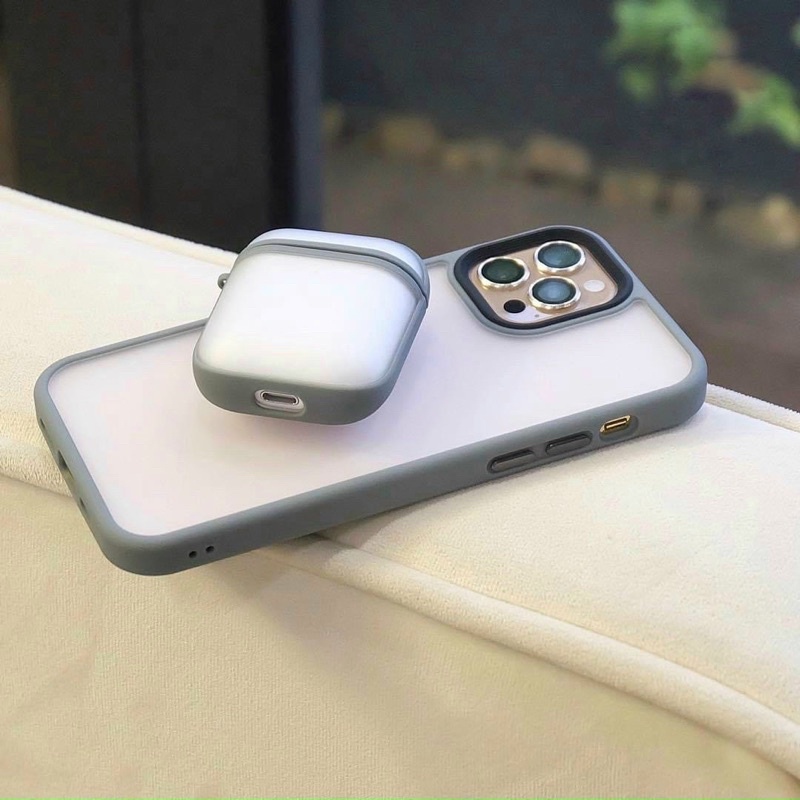 Ốp LIkgus  lưng nhám viền 2 cam ip14/ ip14pro/ ip14 pro max