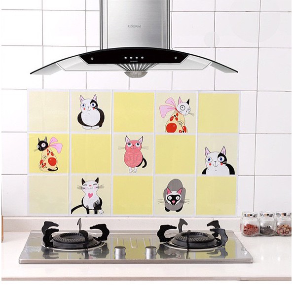 Miếng Giấy Dán Nhà Bếp Cách Nhiệt Chống Dầu Mỡ 45x75cm