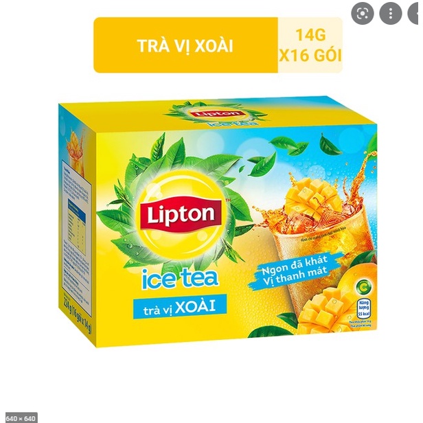 Trà Lipton Ice Tea vị Chanh, Xoài, Đào 224g