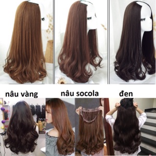 [HÌNH THẬT] KẸP U NỬA ĐẦU TÓC GIẢ XOĂN SỐNG ĐỦ ĐỘ DÀI