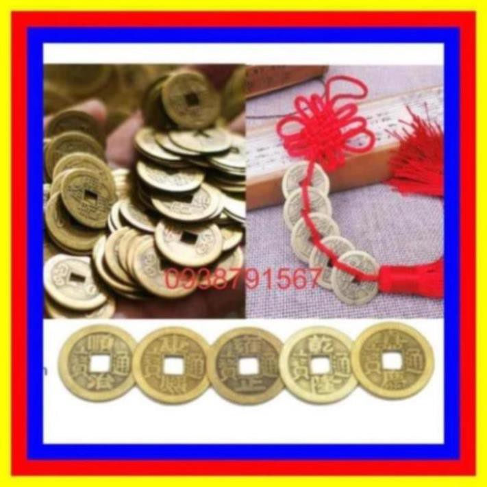 Đồng tiền xu cổ - Combo 10 đồng - vật phẩm phong thủy - đồng xu ngũ đế