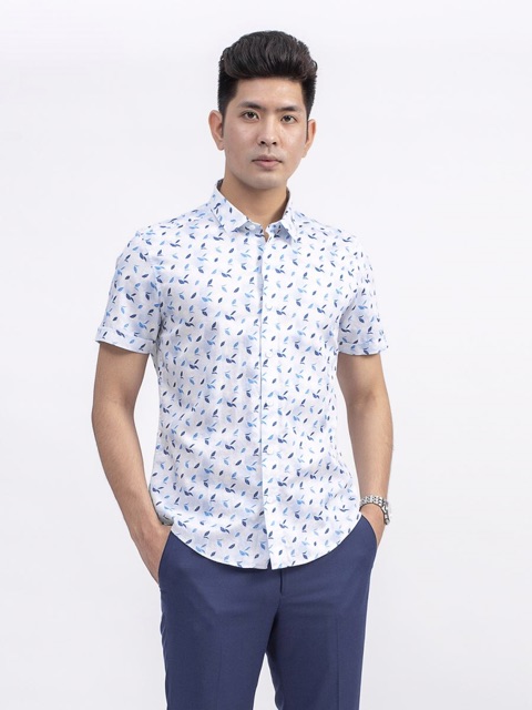 Sơ mi cộc tay Nam Aristino ASS073S9