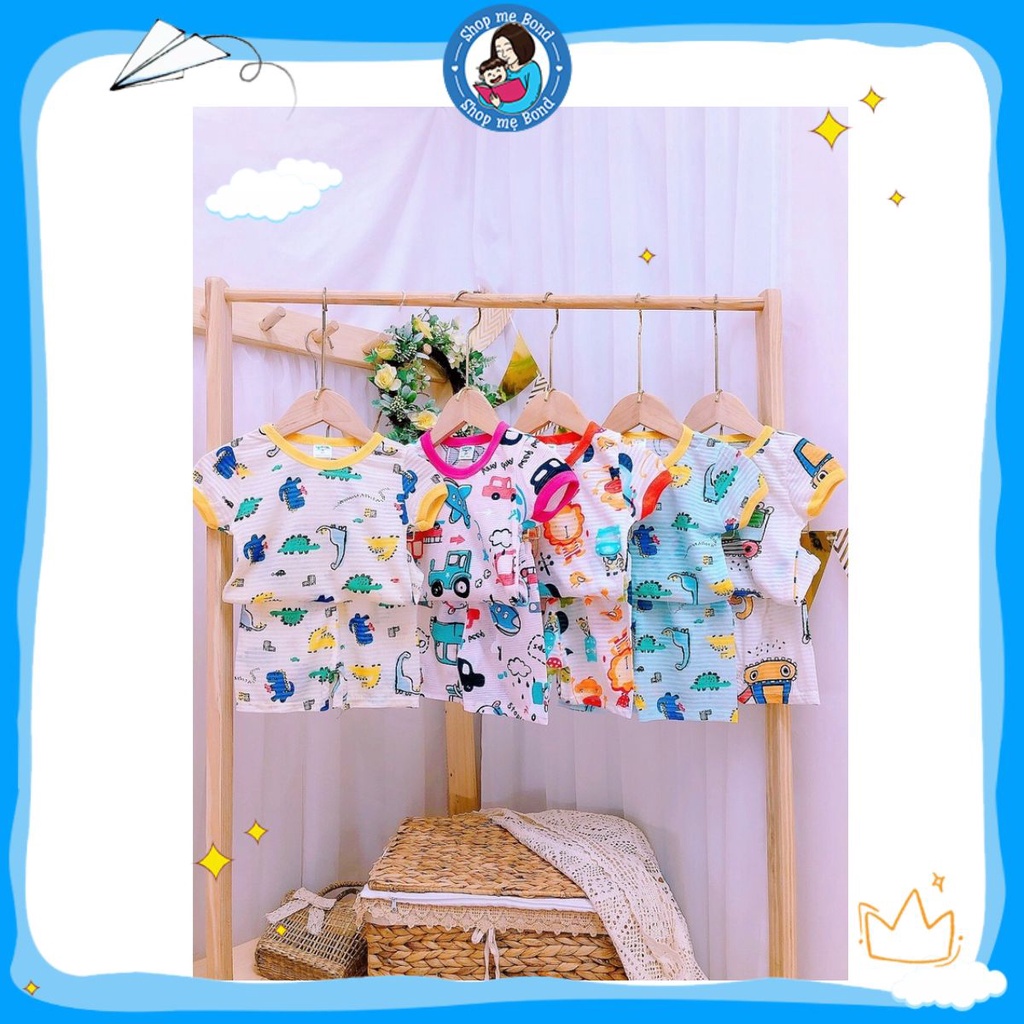 Bộ quần áo trẻ em mùa hè sợi tre mềm mại thoáng mát cho bé 1-6 tuổi - 𝙎𝙃𝙊𝙋 𝙈𝙀̣ 𝘽𝙊𝙉𝘿
