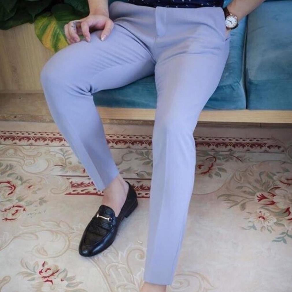 Quần tây âu nam vải dày co giãn không bai màu ống côn Hàn Quốc | BigBuy360 - bigbuy360.vn