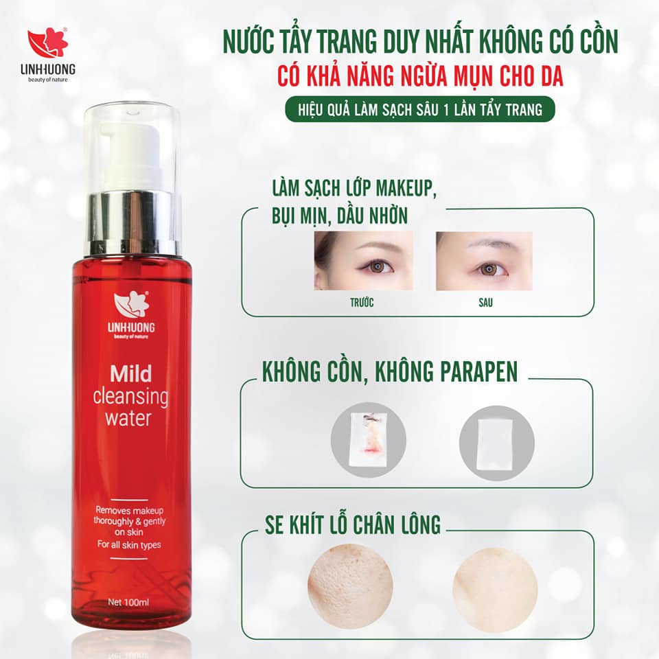Nước Tẩy Trang Mild Cleansing Water Linh Hương Dành Cho Mọi Loại Da 100 ml