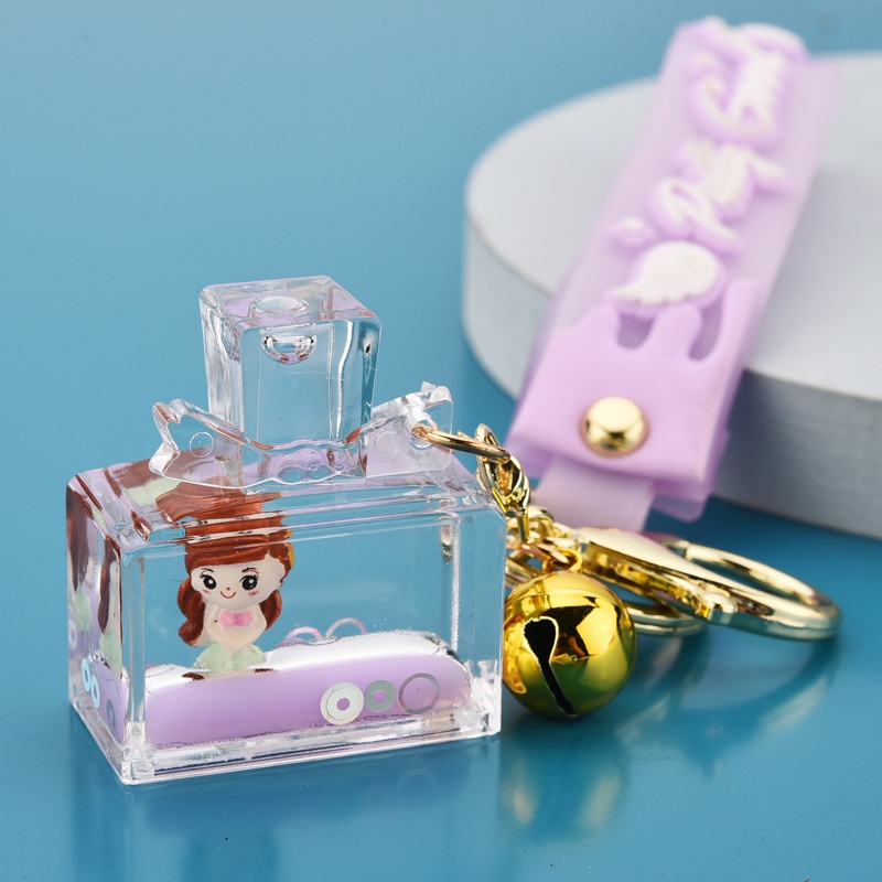 Móc khóa nước sữa cute thú cưng độc đáo hình chai nước hoa mẫu mới sáng tạo nhiều mẫu đẹp phong cách teen.
