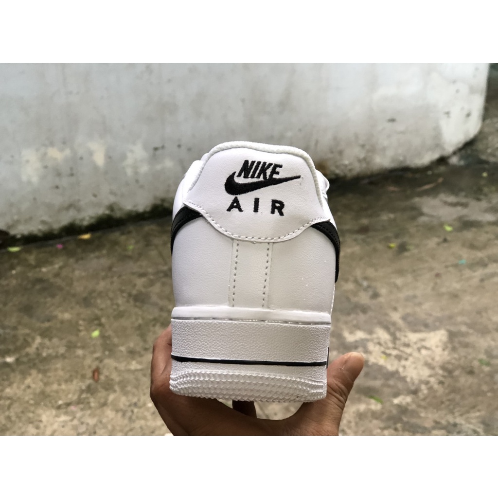 Giày Sneaker Af1 Low Đen Trắng SC Fullbox, Giày thể thao af1 Trắng đen cổ thấp gót vuông, cổ tròn dày đi cực êm