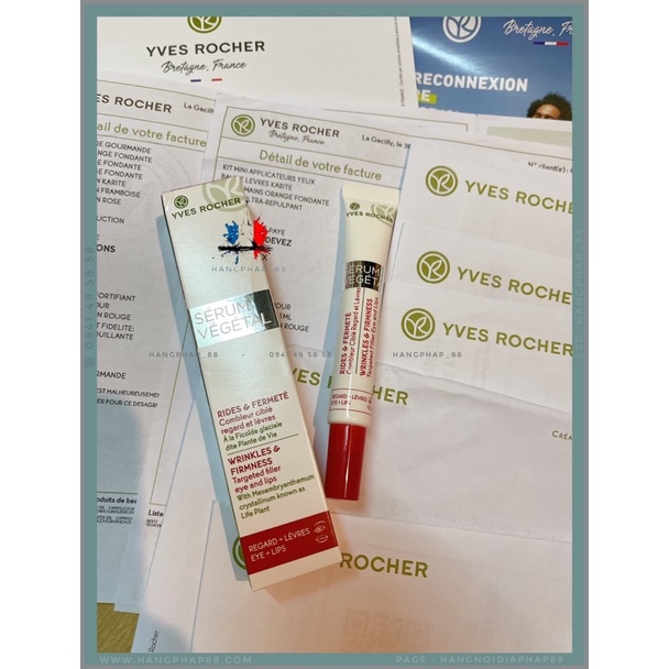 Serum chống và ngăn ngừa nếp nhăn vùng da quanh mắt và môi Yves Rocher Végétal 14ml