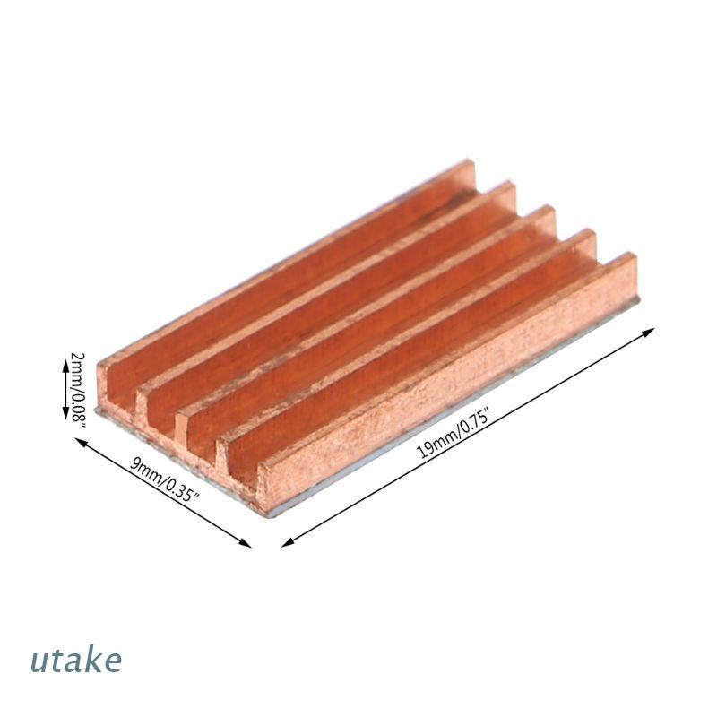 Utake Ultra Thin Pure Copper Heat Sink Back Memory RAM Sink Cooling For MOS IC Chip