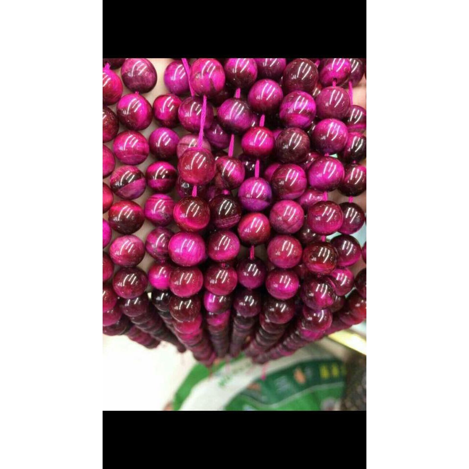 VÒNG TAY ĐÁ MẮT HỔ 10MM ( NHÂN TẠO)