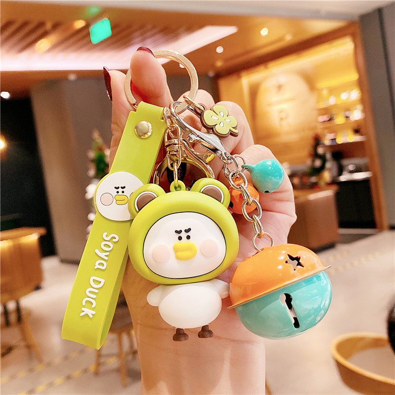 Bộ Móc Khóa Gà Béo Siêu Dễ Thương, Đáng Yêu + Kèm Bộ Chuông, Dây Cao Cấp