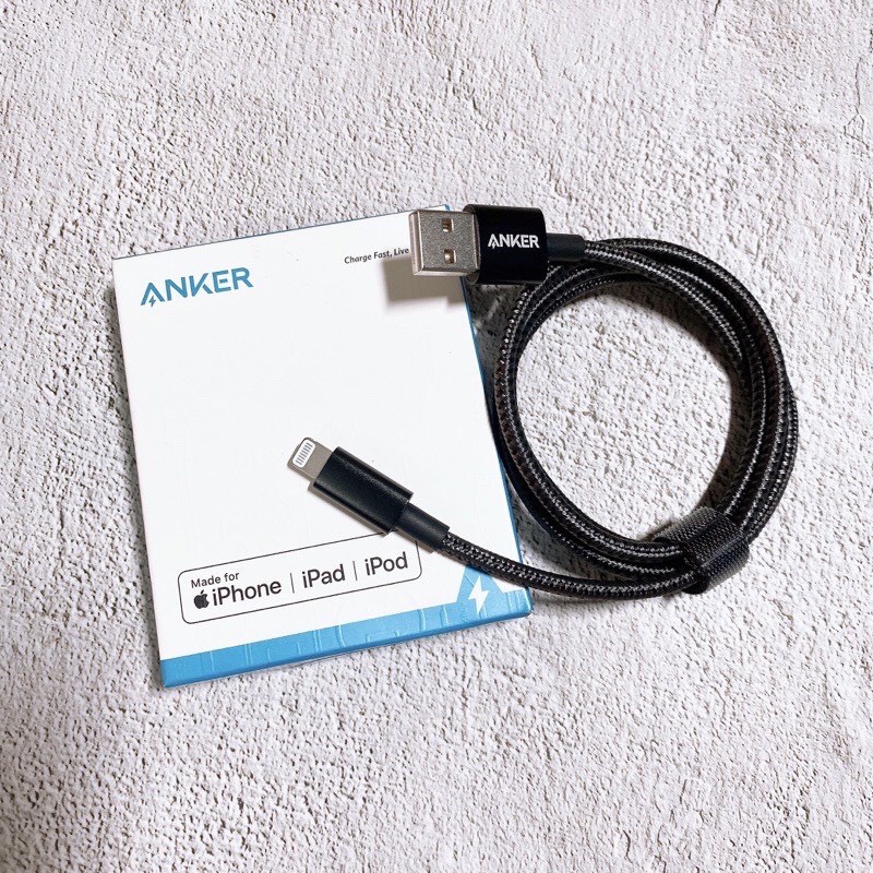 Cáp Sạc Anker Lightning Chuẩn MFI A8152 - Bện Dù Siêu Bền - Chip C89 Chống Cháy - Chiều Dài 1m Dùng Cho iphone ipad