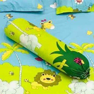 Vỏ gối ôm Cotton Poly 30x100cm có dây rút,được chọn mẫu trên bài,thỏ đeo kính