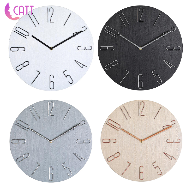 Đồng Hồ Treo Tường 14 &quot;Màu Trắng Phong Cách Hiện Đại