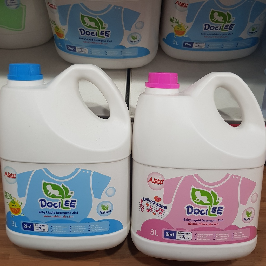 Nước giặt xả Docilee 2in1 cho bé 3000ml Thái Lan