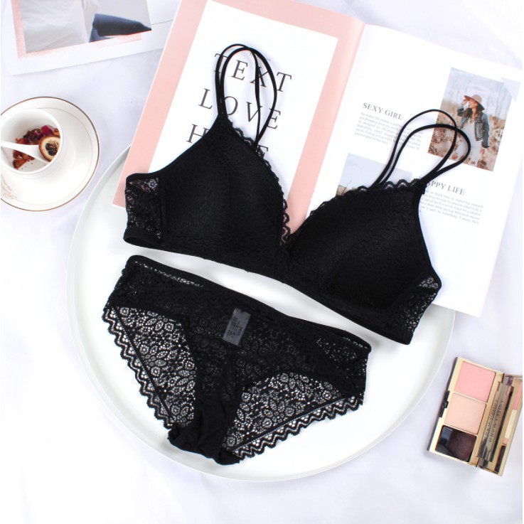 Áo lót đúc ren hoa nhí, áo chíp 2 dây đan chéo, áo lót ren không gọng nâng ngực-AL016 | BigBuy360 - bigbuy360.vn