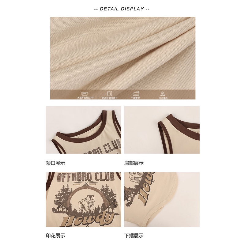 Ethelgirl Áo Croptop Sát Nách Hoạ Tiết In Thiết Kế Quyến Rũ Cho Phái Nữ