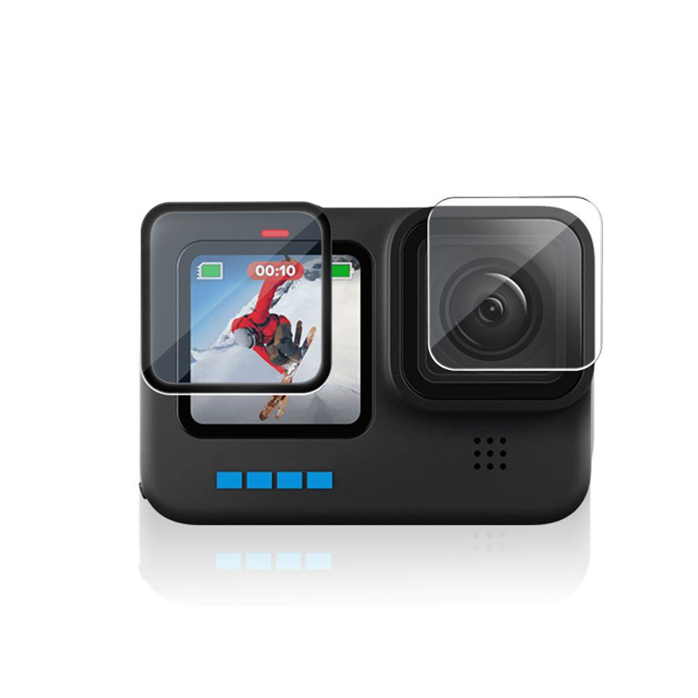 BEBETTERM 1 / 2 Bộ Film Dán Bảo Vệ Màn Hình Máy Ảnh GoPro Hero 10 9 Đen