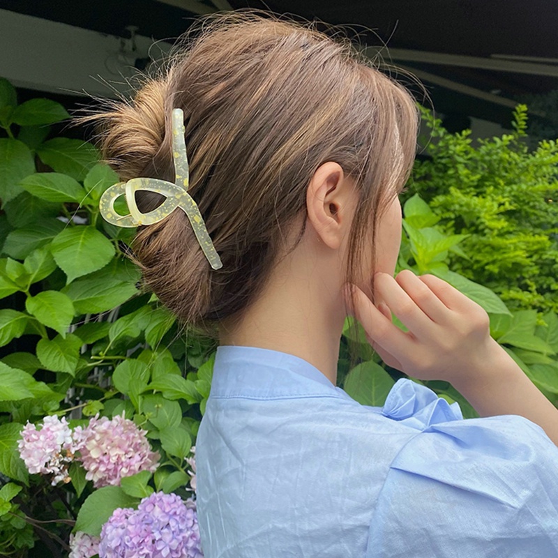 Kẹp Tóc Càng Cua Họa Tiết Chấm Bi Màu Cam Gradient Thời Trang Mùa Hè Hàng Mới Dành Cho Bạn
