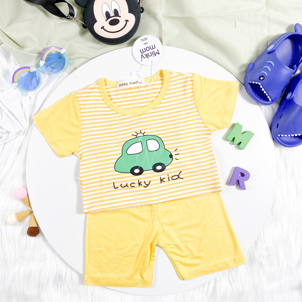 Bộ Cộc Cotton Họa Tiết Hoạt Hình Dành Cho Bé Trai