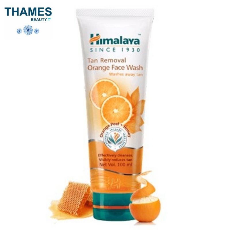 Sữa rửa mặt cam loại bỏ nám sạm Himalaya Tan Removal Orange Face Wash 100ml