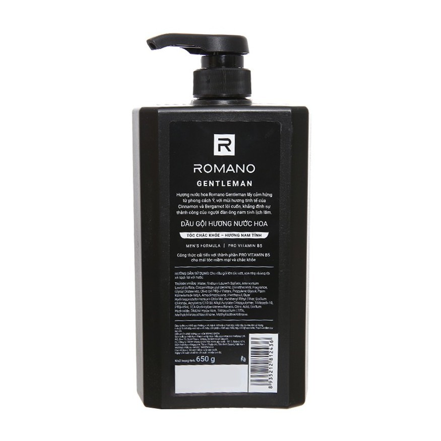 ROMANO_DẦU GỘI GENTLEMAN HƯƠNG MỚI 650G.