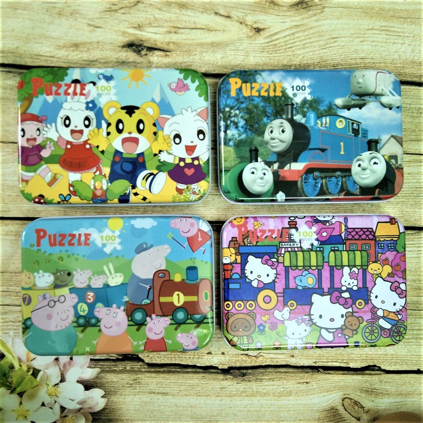 Combo 10 hộp ghép hình Puzzle 100 mảnh nhiều mẫu - hỗ trợ chọn mẫu