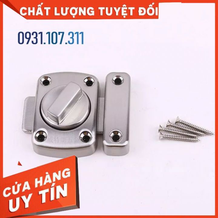 Chốt khóa cửa, then khóa cửa bằng vật liệu thép không gỉ K08 loại khóa vặn bền bỉ, an toàn.