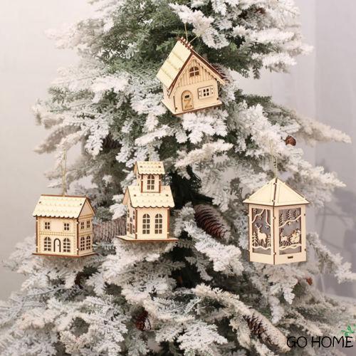 Nhà Gỗ Mini Trang Trí Cây Thông Noel