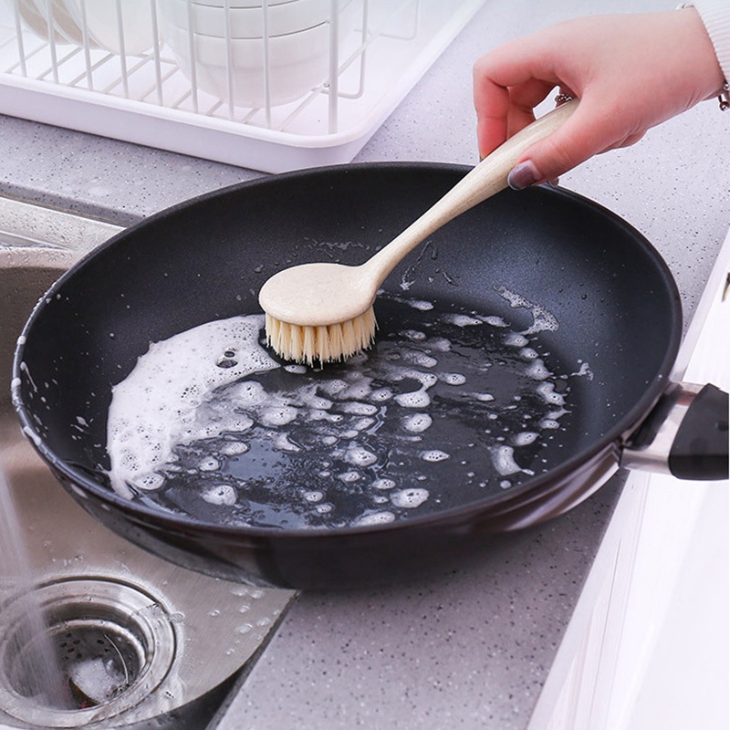 Bàn chải cán dài vệ sinh rửa chén / chà nồi cho nhà bếp gia đình