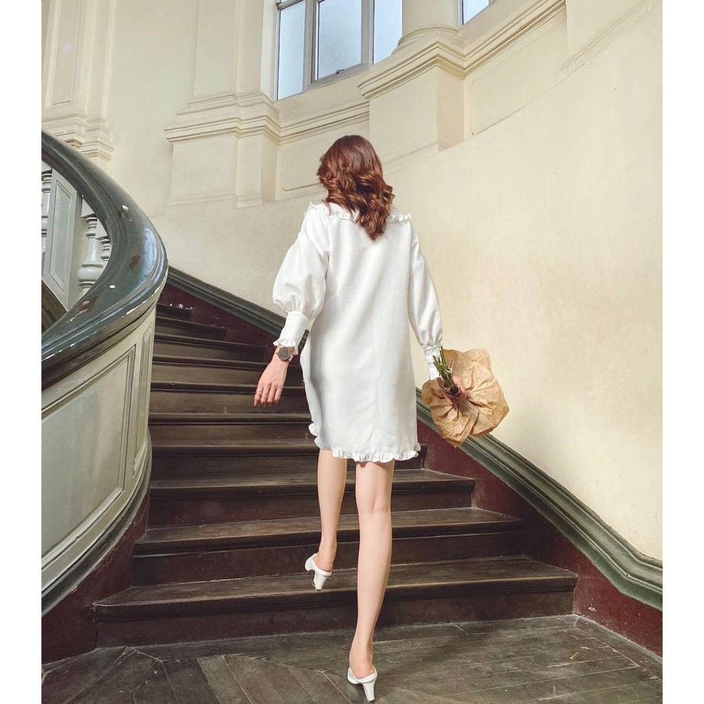 Đầm Sơ Mi Vintage (TRẮNG)