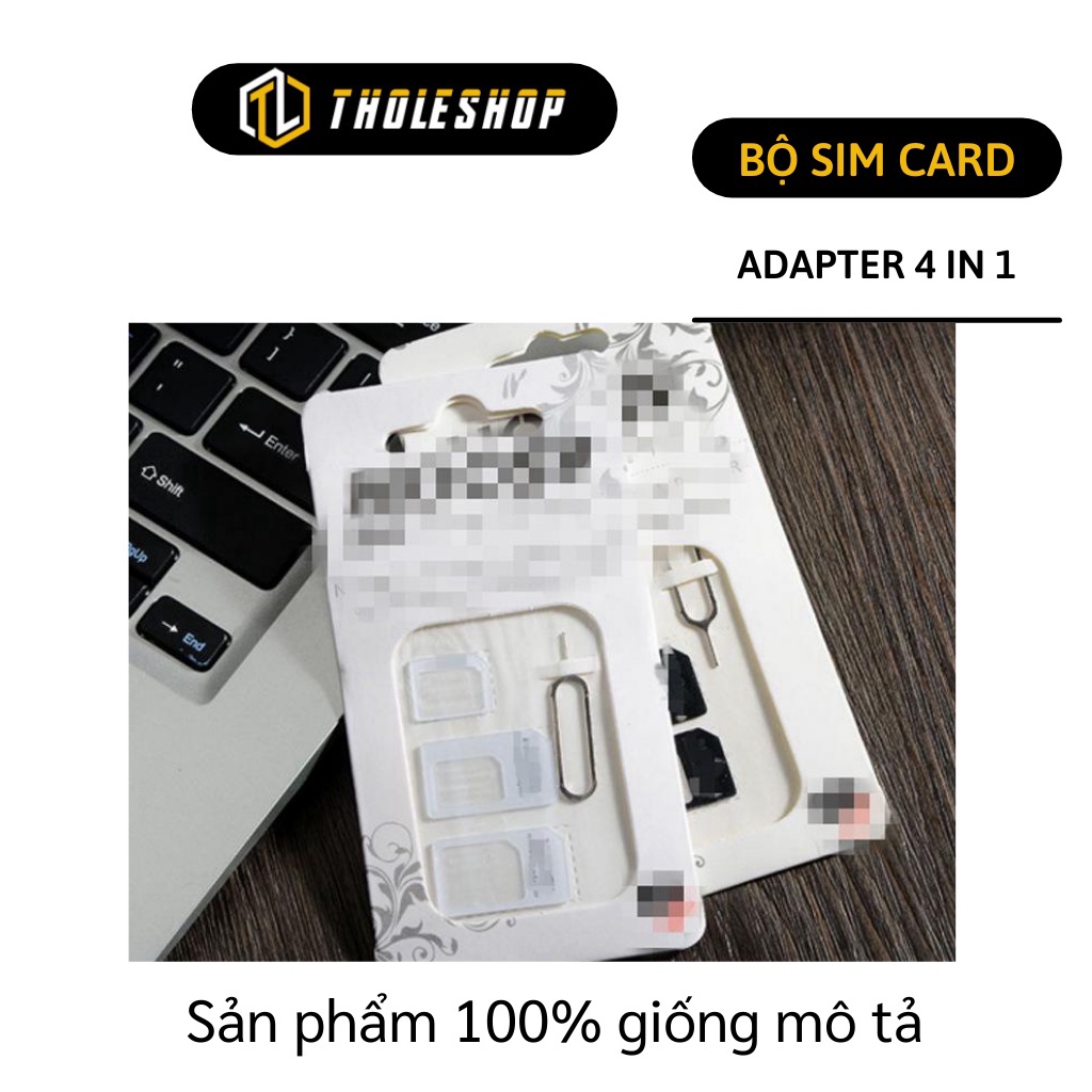 Chuyển Đổi Thẻ Sim - Bộ SIM Card Adapter 4 trong 1 Nano Micro SIM Adapter 5652