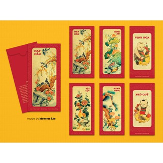 Lì xì tranh dân gian - set 10 bộ