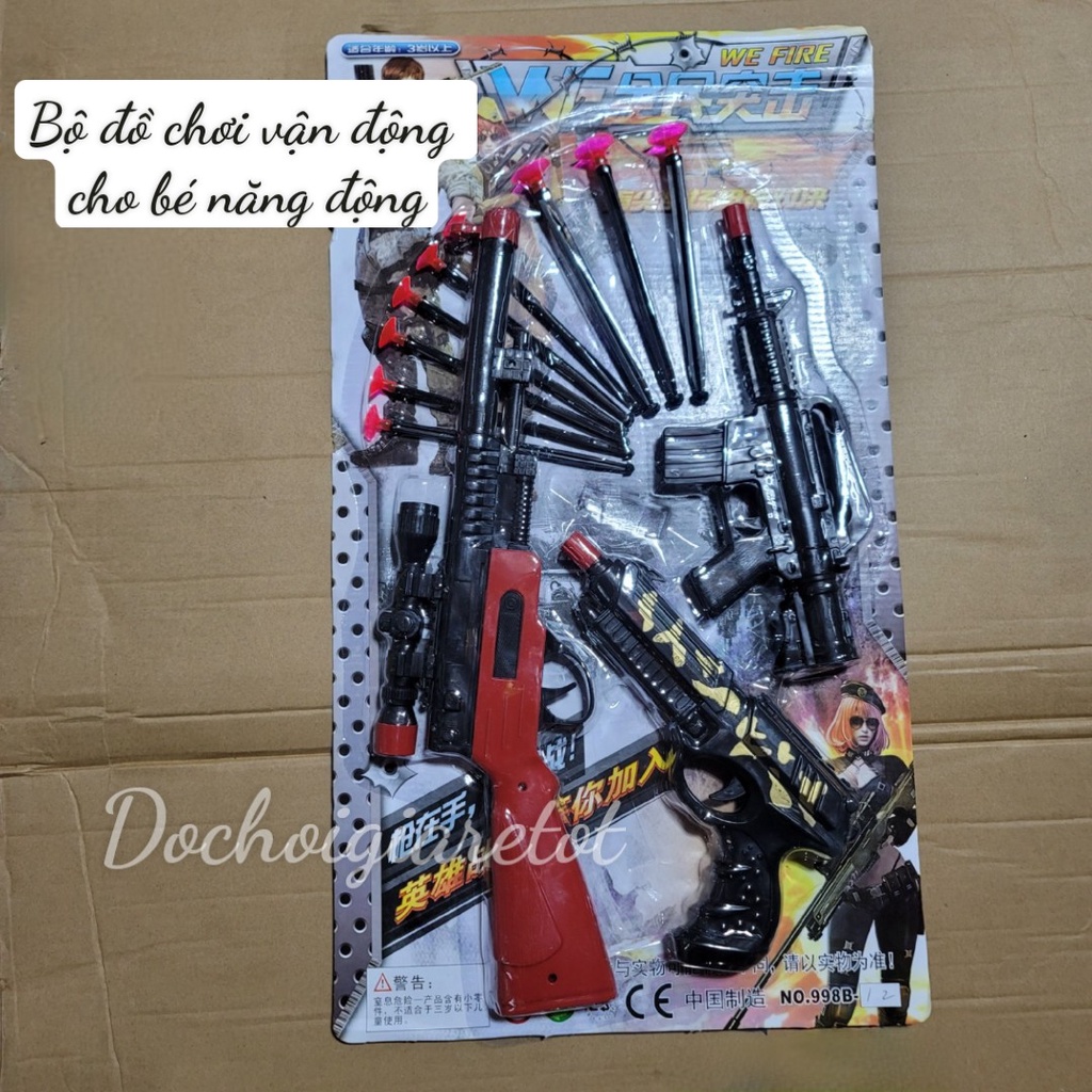 Vỉ cung tên sung nhựa phóng dính tường đồ chơi vận động ngoài trời cho bé