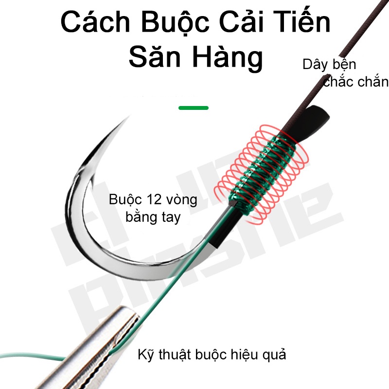 Dây Thẻo Săn Hàng, Lưỡi Câu Cá Săn Hàng Buộc Sẵn chuyên dụng câu đài câu đơn, chống nổ thẻo cao cấp PK-06