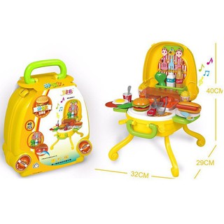 BỘ VALI ĐỒ CHƠI BÁN BÁNH HAMBURGER 40 MÓN