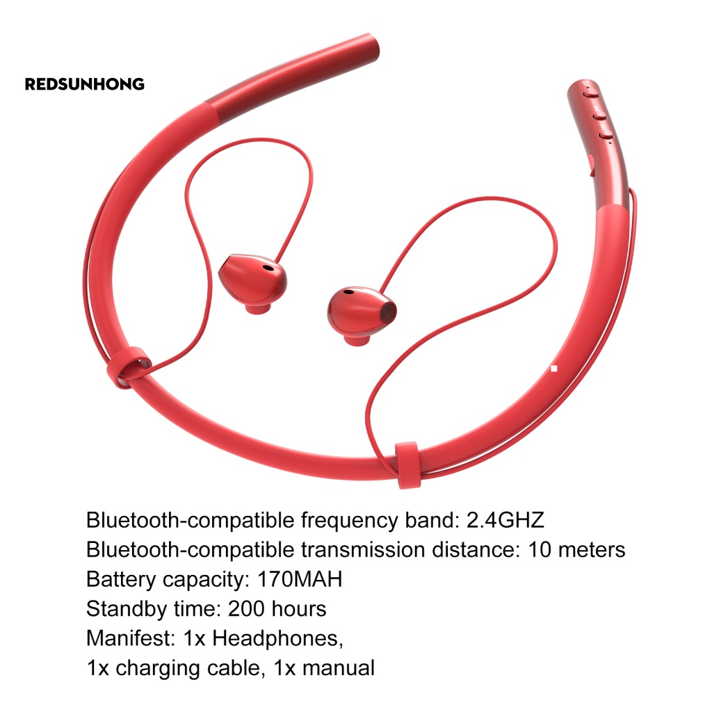 [RSH.z] Tai nghe không dây Đeo Cổ Thể Thao Giảm Cân Thời Gian Chờ Lâu