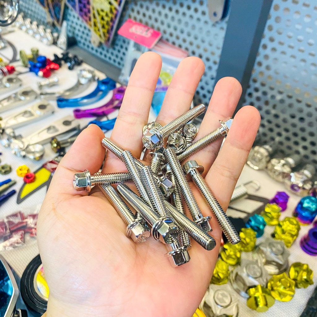 Ốc Salaya Mẫu Thái Inox 304 6li chiều dài đầy đủ xe ✌🇹🇭