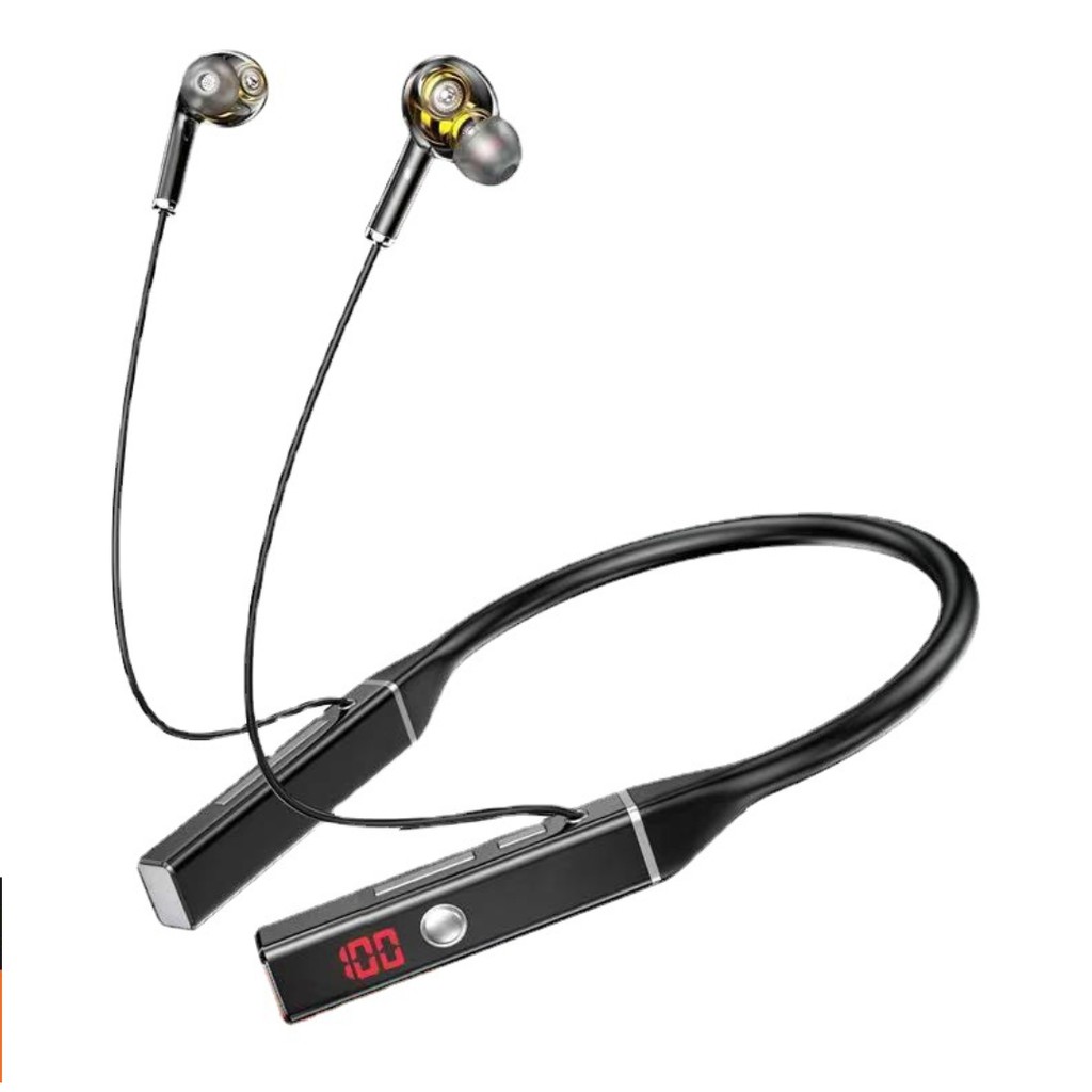 Tai nghe Bluetooth 5.2 Pin 1000 mAh nghe nhạc và đàm thoại 120 giờ, âm thanh vòm 12D  ,Bass siêu mạnh , khe cắm thẻ nhớ