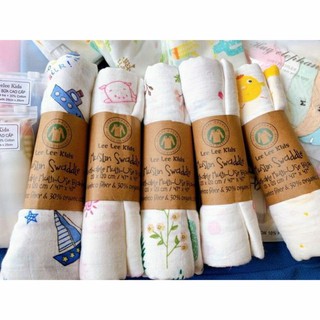 at20 Khăn tắm sợi tre 6 lớp cho bé 100